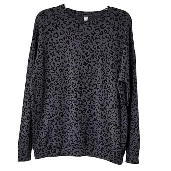 ATHLETA PURE LUXE LEOPARD PRINT SWEATSHIRT - Picture 1 of 9